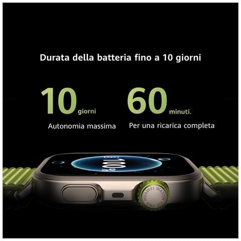 WATCH FIT 4 Pro, vetro zaffiro, cassa in titanio e cinturino verde. Fino a 10 giorni di autonomia e compatibile con iOS e Android. - Foto 2