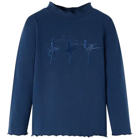 Maglietta Bambina Maniche Lunghe Blu Marino 116 - Foto 1