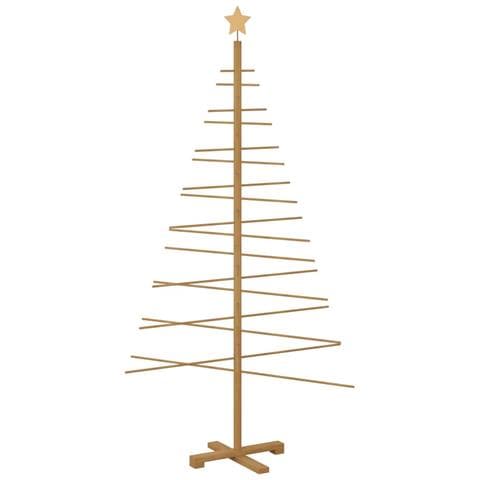 Albero di Natale in legno con supporto Marrone 180 cm Bambù - Foto 1
