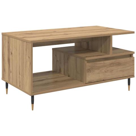 Tavolino da salotto Rovere artigianale 90 x 49 x 45 cm - Foto 1