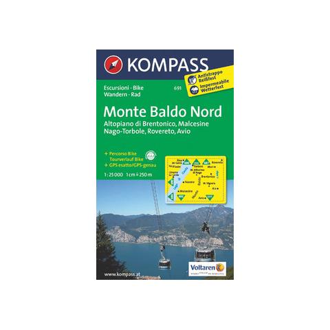 Carta escursionistica n. 691. Monte Baldo Nord, Altopiano di Brentonico, Malcesine, Nago-Torbole, Rovereto, Avio 1:25.000 - Foto 1