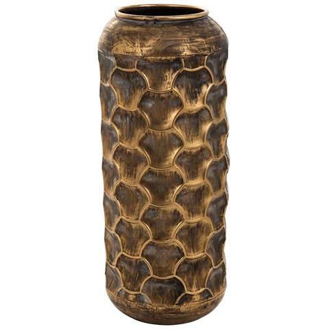Vaso In Metallo Marrone 23,5x23,5x57h - Foto 1
