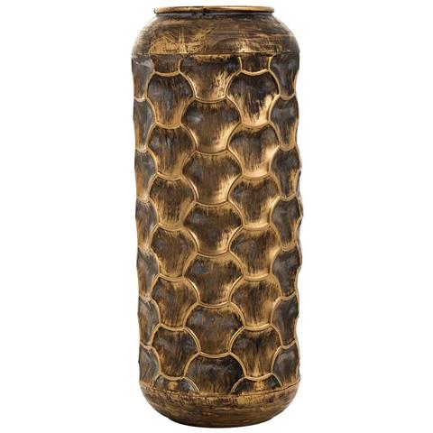 Vaso In Metallo Marrone 23,5x23,5x57h - Foto 2