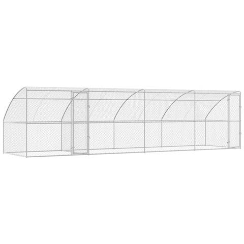 Cuccia per cani 4 pcs Argento 8 x 2 x 2 m Acciaio zincato - Foto 1