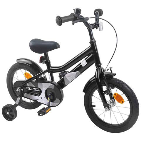 Bicicletta per Bambini 16 Pollici per bambini di 4-6 anni Nero - Foto 2