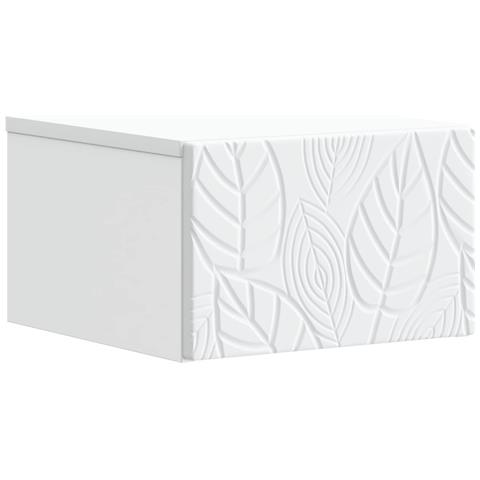 Mobiletto da notte a muro 2 pcs Bianco 49 x 34,5 x 20 cm - Foto 2