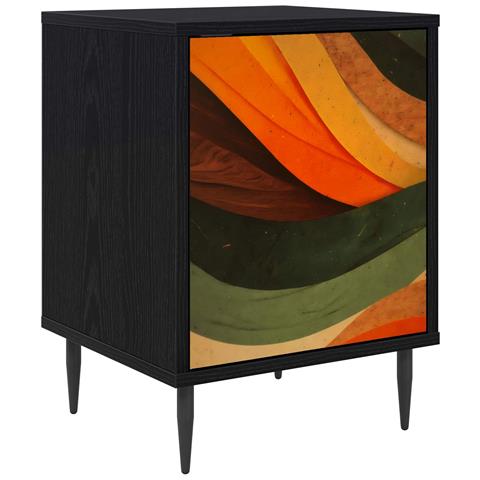 Armadio da Notte BONN Rovere Nero 36 x 33 x 51 cm - Foto 1