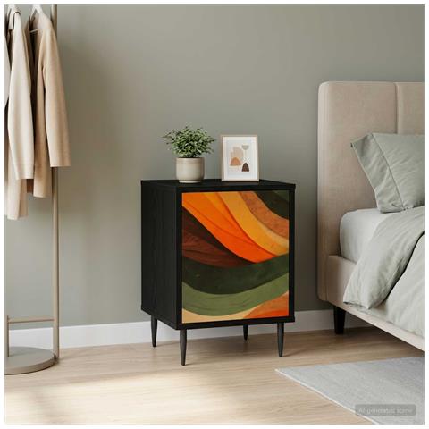 Armadio da Notte BONN Rovere Nero 36 x 33 x 51 cm - Foto 2