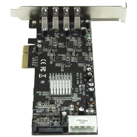 Adattatore scheda SuperSpeed USB 3.0 con 4 porte PCI Express (PCIe) con 4 canali da 5 Gbps dedicati - UASP - Alimentazione SATA / LP4 - Foto 4