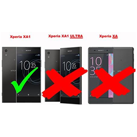 Catena Di Telefoni Cellulari Compatibile Con Sony Xperia Xa1 In Nero - Coperchio Protettivo In Silicone Con Anelli D'oro, Cinturino In Corda E Custodia Staccabile - Foto 2