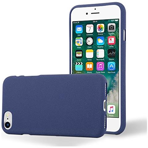 Custodia Compatibile Con Apple Iphone 7 / 7s / 8 / Se 2020 In Frost Blu Scuro - Coperchio Protettivo In Silicone Tpu Flessibile - Foto 1