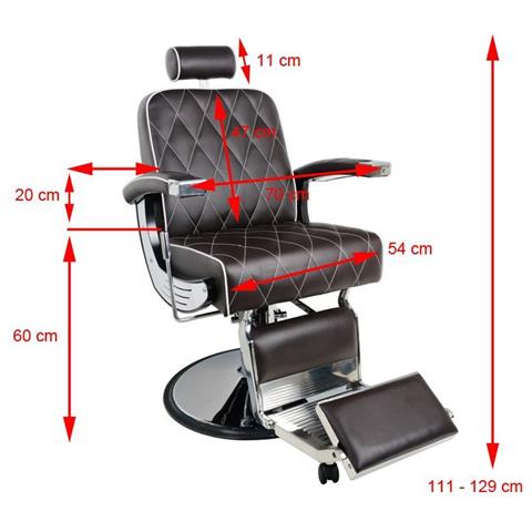 Gabbiano Poltrona Da Barbiere In Similpelle Marrone Imperial - Foto 6