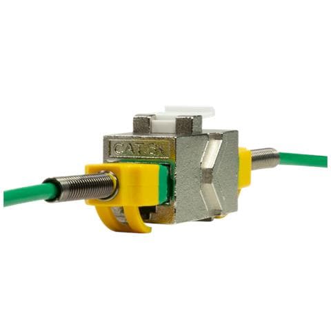 Accoppiatore Cat. 6a Keystone 2xrj45 Stp Larghezza Solo 14,6 Mm Silver - Foto 3