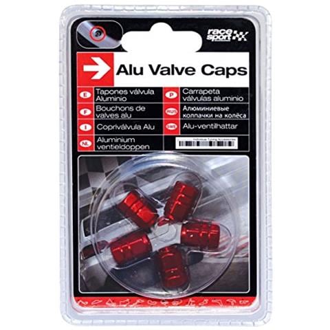 4006975 Race Sport - Tappi Valvola Alluminio Esagonali, Rosso - Foto 2