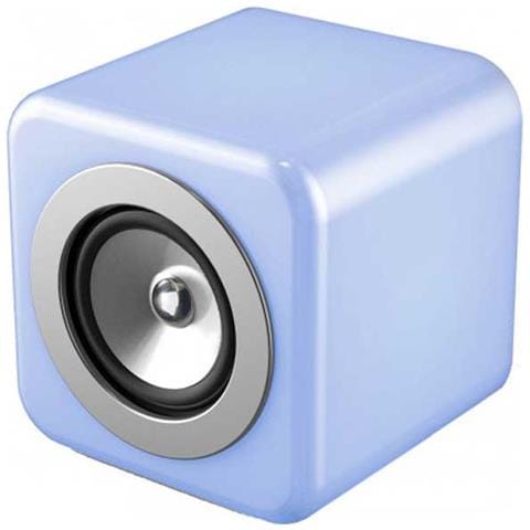 Cubo AKBT150 Altoparlante Portatile Stereo Potenza 3 W Bluetooth con Luci LED - Blu - Foto 1