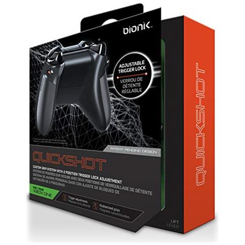 Bionik Quickshot Dual Trigger Lock Impostazione Personalizzata Impugnatura In Gomma Nero Arancione - Foto 1
