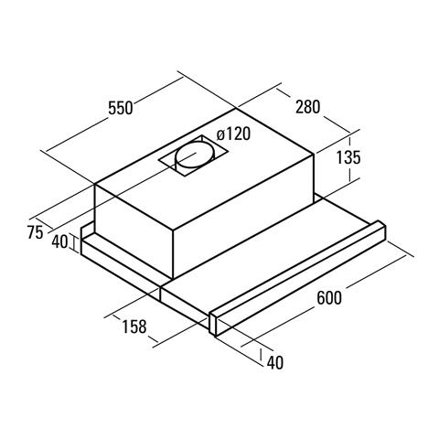 Cappa Tf 5260 X Telescopica, Classe Efficienza Energetica D, Larghezza 60 Cm, 325 M³ / h, Comando A Scorrimento, Led, Inox - Foto 6