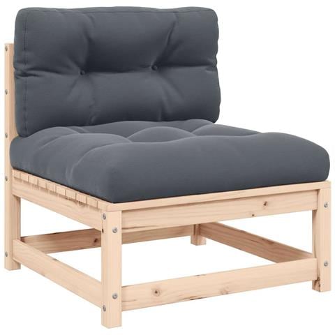 Divano Centrale Giardino con Cuscini in Legno di Pino - Foto 2