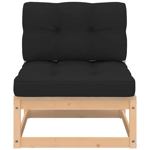 Divano Centrale Giardino con Cuscini in Legno di Pino - Foto 11