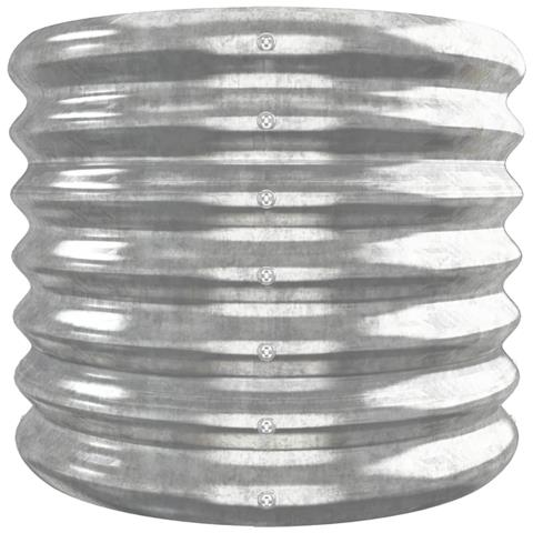 Letto Giardino Acciaio Verniciato a Polvere 260x40x36cm Argento - Foto 5