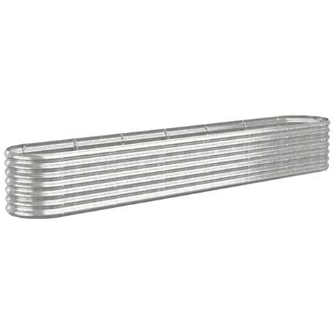 Letto Giardino Acciaio Verniciato a Polvere 260x40x36cm Argento - Foto 1