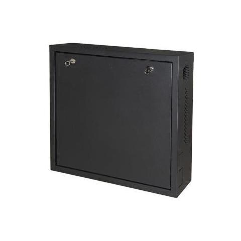 Box a Muro RAL9005 Dvr /nvr con 2 Serrature Ripiano Apribile e Bloccaggi Regolabili Colore Nero - Foto 1