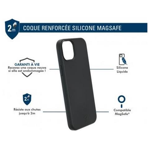 Cover Rinforzata In Silicone Compatibile Magsafe Per Iphone 15 Plus, Nero - Foto 2