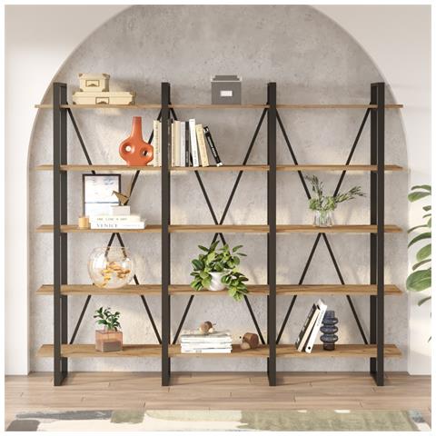 Scaffalatura In Legno E Metallo Astoria - Foto 4