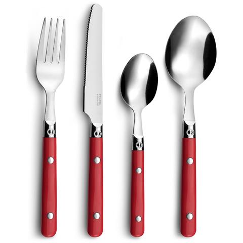Set Di Posate Saxo Metallo Bicolore 16 Pezzi (25 Cm) - Foto 1