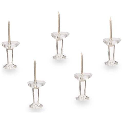 Puntine Trasparente Metallo Plastica (24 Unità) - Foto 3