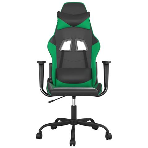 Sedia Da Gaming Nera E Verde In Similpelle - Foto 3