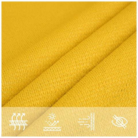 Vela Parasole 160 G /m Rettangolare Giallo 4x7 M In Hdpe - Foto 2