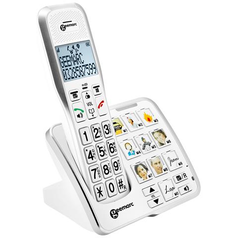 Telefono Cordless Amplidect 595 Photo Con Tasti Foto E Segreteria, Bianco - Foto 1