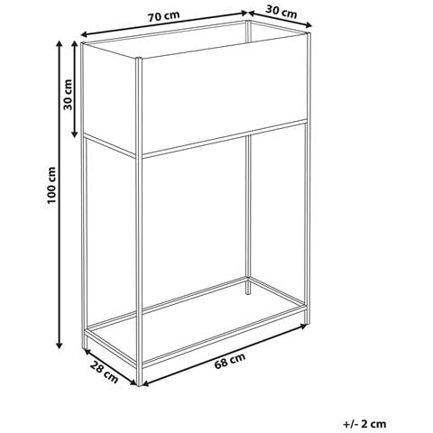 Vaso Per Piante Rialzato Tapien Metallo 70 Cm Nero - Foto 7