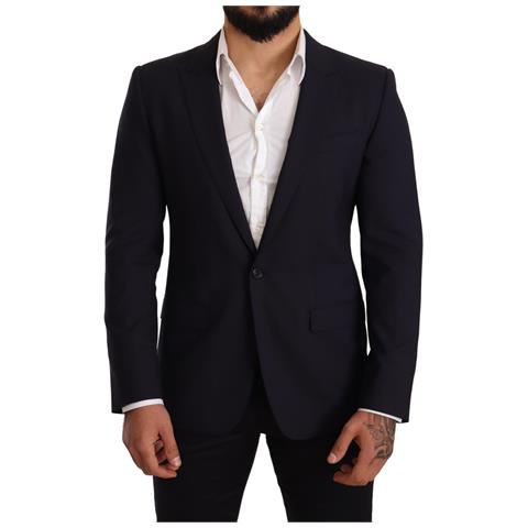 Blazer Martini Slim Fit In Lana Blu Navy - It48 - M - Foto 1