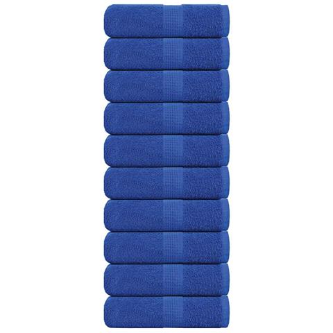 Asciugamani Ospiti 10 Pz Blu 30x50 Cm 360 G /m 100% Cotone - Foto 1