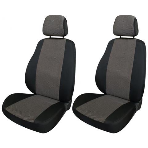 Serie Completa Coprisedili Fast&smart Tg. Grande Tess. Misto Cotone Nero/antracite - Foto 2