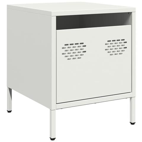 Comodino Bianco 35x39x43,5 Cm In Acciaio - Foto 2