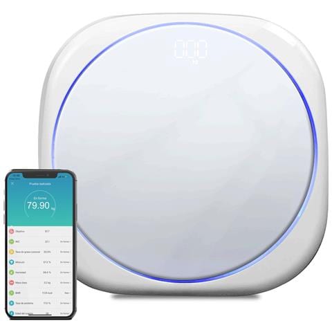 Bilancia Digitale Bluetooth Con App Di Controllo. Display Led E Luce Ambientale. Batteria Ricaricabile. - Foto 1