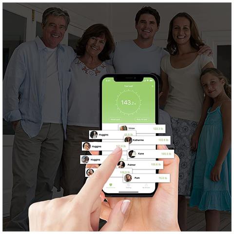 Bilancia Digitale Bluetooth Con App Di Controllo. Display Led E Luce Ambientale. Batteria Ricaricabile. - Foto 4