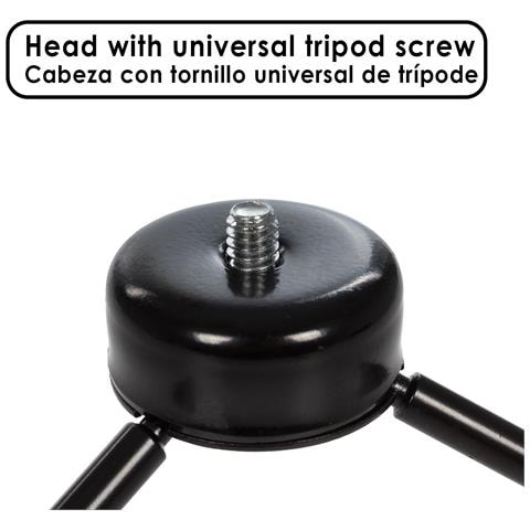 Treppiede Da Tavolo 14 Cm Filetto 1/4 Di Pollice 0,63 Cm 19x19x7 Cm. Colore Nero - Foto 3