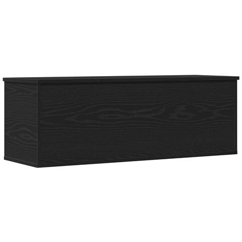 Scatola di Stoccaggio Rovere Nero 102x35x35 cm in Legno Ingegnerizzato - Foto 1
