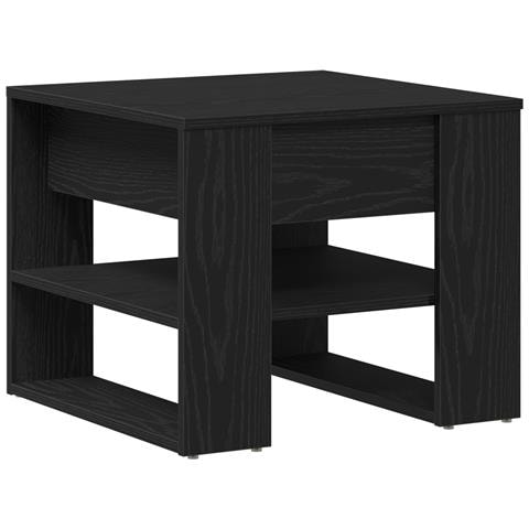 Tavolino da caffè in rovere nero 55.5x55x45 cm realizzato in legno ingegnerizzato - Foto 1