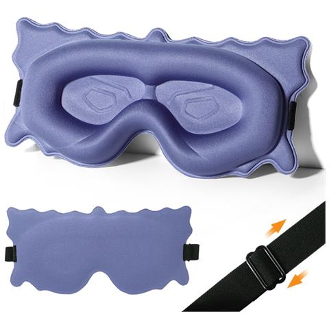 Mascherina Per Dormire 3d Sagomata - Comfort Ottimale E Totale Oscuramento Purple - Foto 3