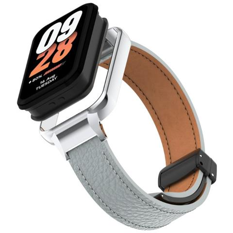 Xiaomi Smart Band 8 Cinturino Attivo Con Fibbia Magnetica Con Motivo A Litchi Grey - Foto 1