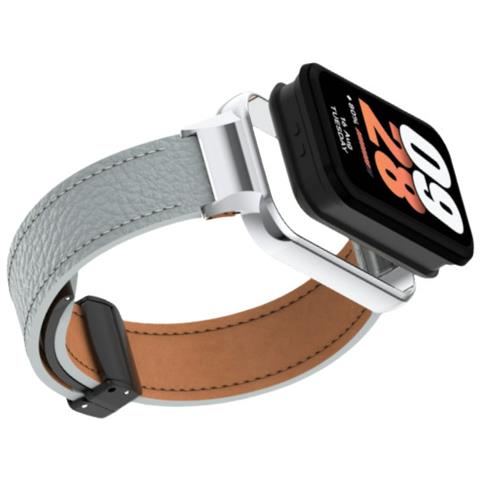 Xiaomi Smart Band 8 Cinturino Attivo Con Fibbia Magnetica Con Motivo A Litchi Grey - Foto 2