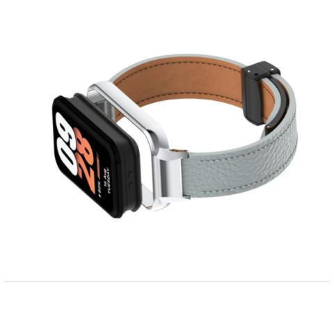 Xiaomi Smart Band 8 Cinturino Attivo Con Fibbia Magnetica Con Motivo A Litchi Grey - Foto 3