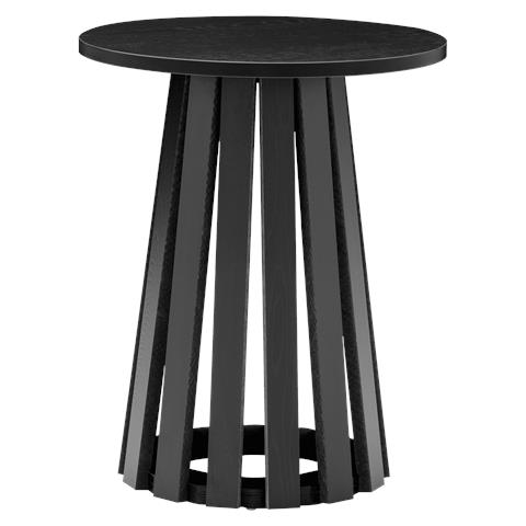 Liv Tavolino Rotondo In Stile Scandinavo Nero - Foto 1