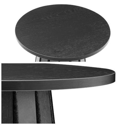 Livtavolino Rotondo In Stile Scandinavo Nero - Foto 8
