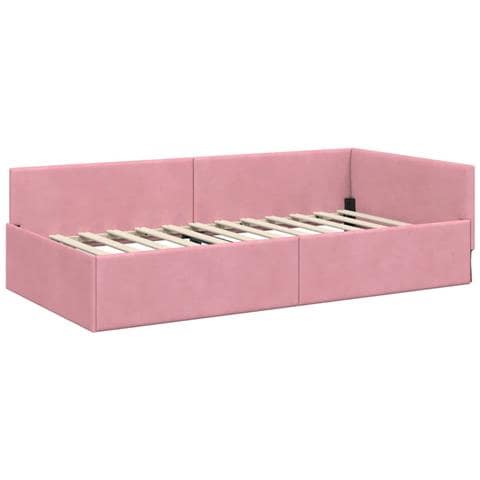 Cornice del letto ad angolo Altro Rosa 100 x 200 cm - Foto 1